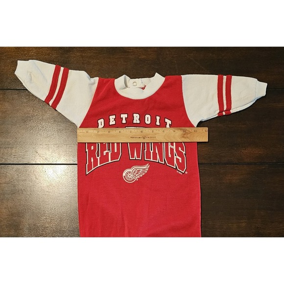 Vintage Baby NHL Detroit Red Wings Romper Jumpsuit Approx. 6-9 Months - Picture 3 of 6